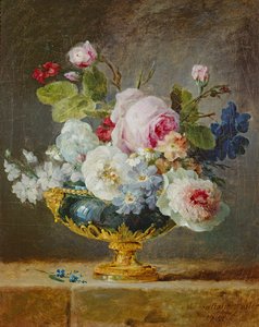 Blomster i en blå vase, 1782